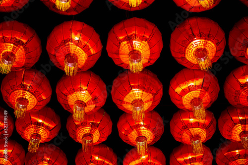 Chinese lanterns during Chinese new year festival or Chinese lunar new year  Selective Focus.