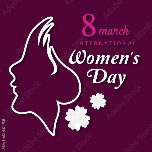 March 8. International women's day - Vector Illustration