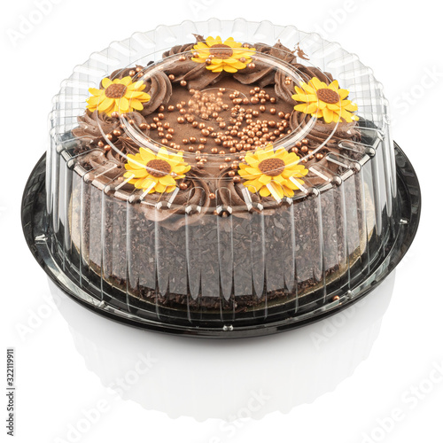 cake with chocolate cream