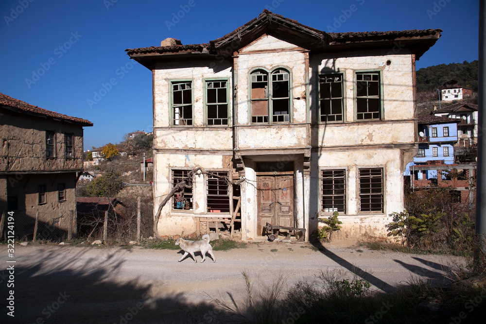 Traditional ottoman houses in Iznik,Turkey
