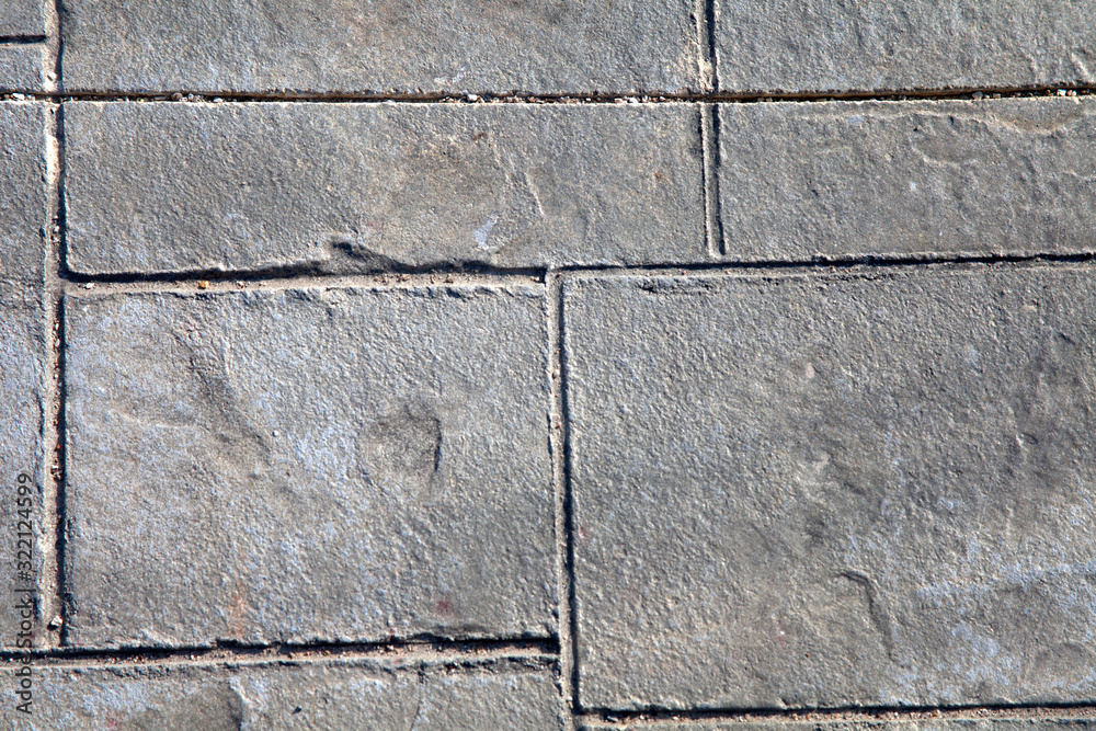 Fototapeta premium flat asphalt road walk stone cobblestone