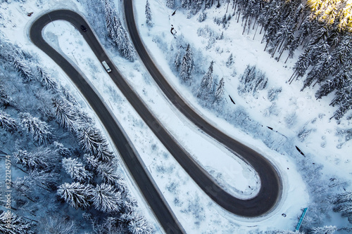 Aerial view of the road on mountain © Zoran Jesic
