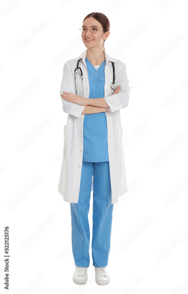Full length portrait of doctor on white background Full length portrait of doctor on white background