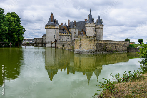 view of the castle and gardens of sully sur loire