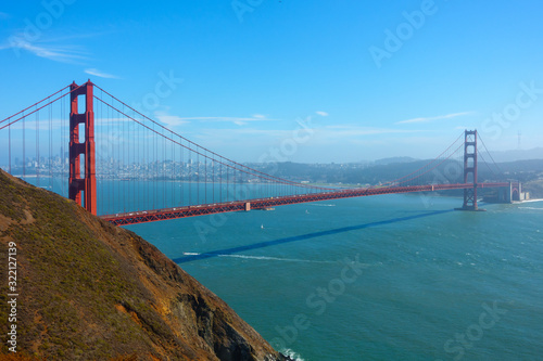Golden Gate Bridge at sunny day