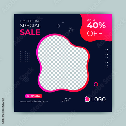 Fashion sale instagram story social media post template