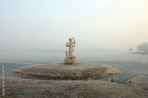 Photography Mermaid sculpture in the park