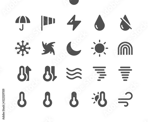 Weather v1 UI Pixel Perfect Well-crafted Vector Solid Icons 48x48 Ready for 24x24 Grid for Web Graphics and Apps. Simple Minimal Pictogram