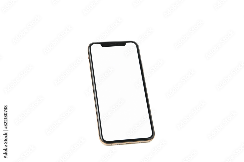 Phone with empty screen isolated on white background Phone with empty screen isolated on white background