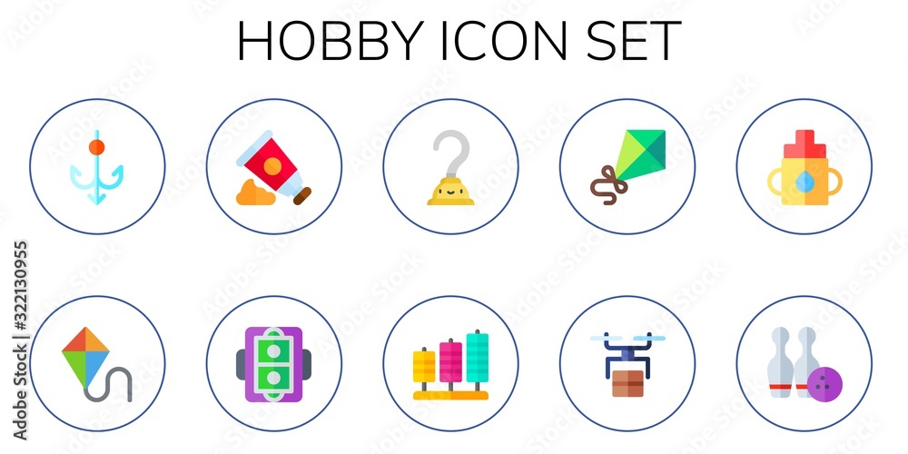 Modern Simple Set of hobby Vector flat Icons