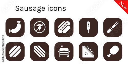 sausage icon set