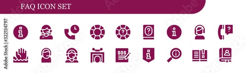 faq icon set