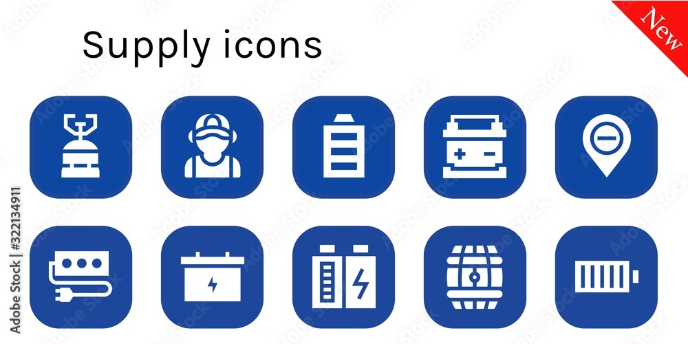 supply icon set supply icon set