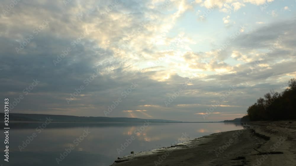 Timelapse lake sunrise sunset clouds reflections Timelapse lake sunrise sunset clouds reflections