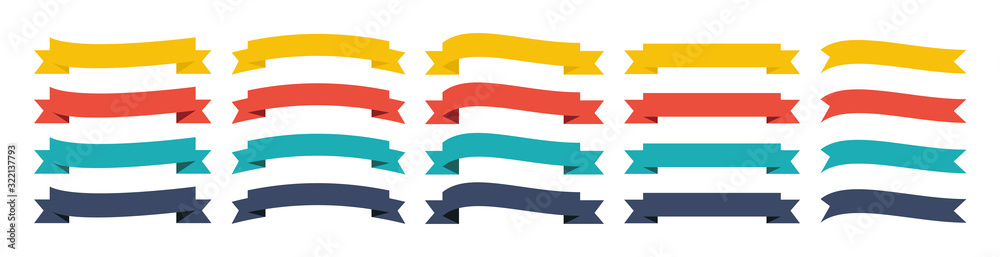 Set of ribbons. Star mark. Vintage. A simple collection of ribbons. Vector graphics