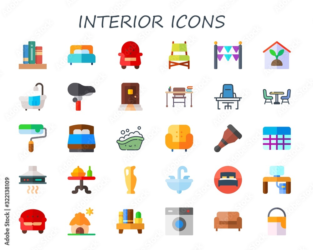 interior icon set interior icon set