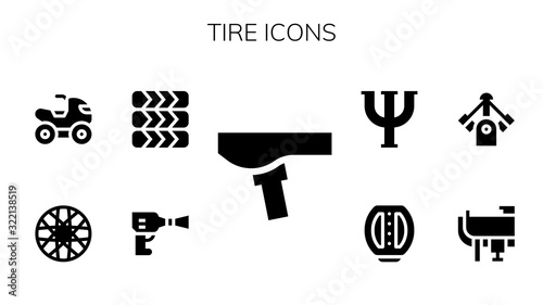 tire icon set