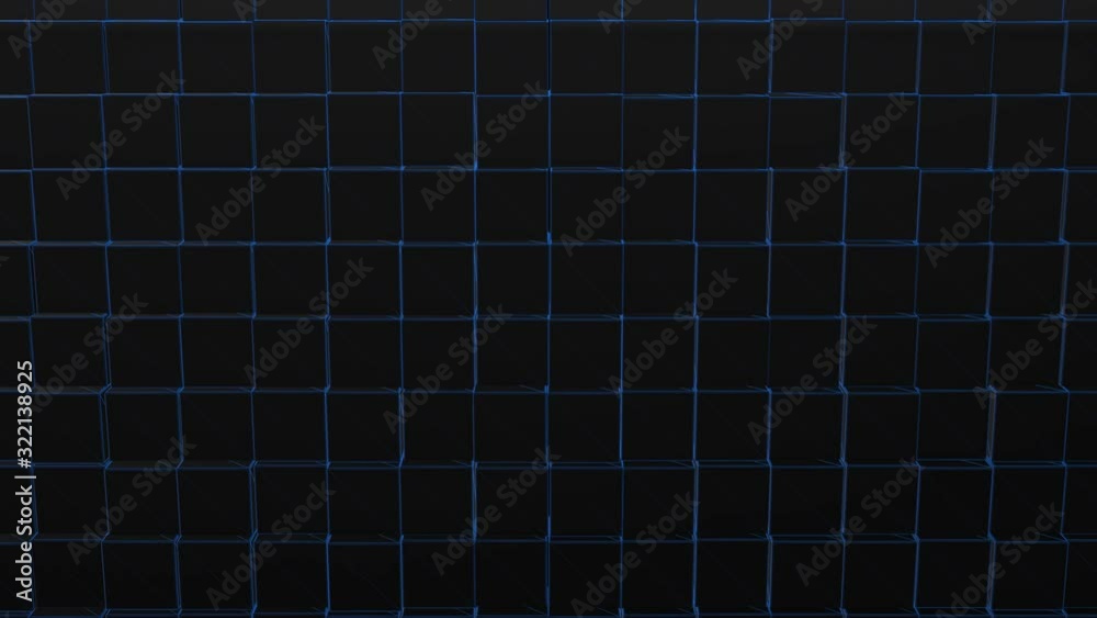 Abstract background with black wall of moving cubic surface. Abstract background with black wall of moving cubic surface.