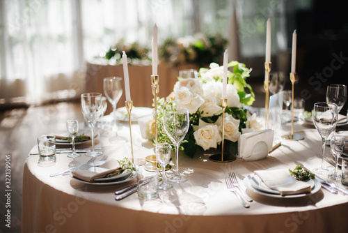 Fotografia elegant wedding table setting