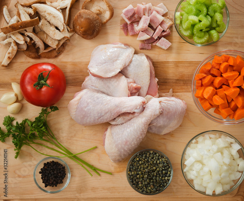 fresh ingredients for cooking