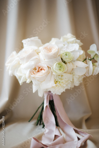 bridal bouquet of white flowers