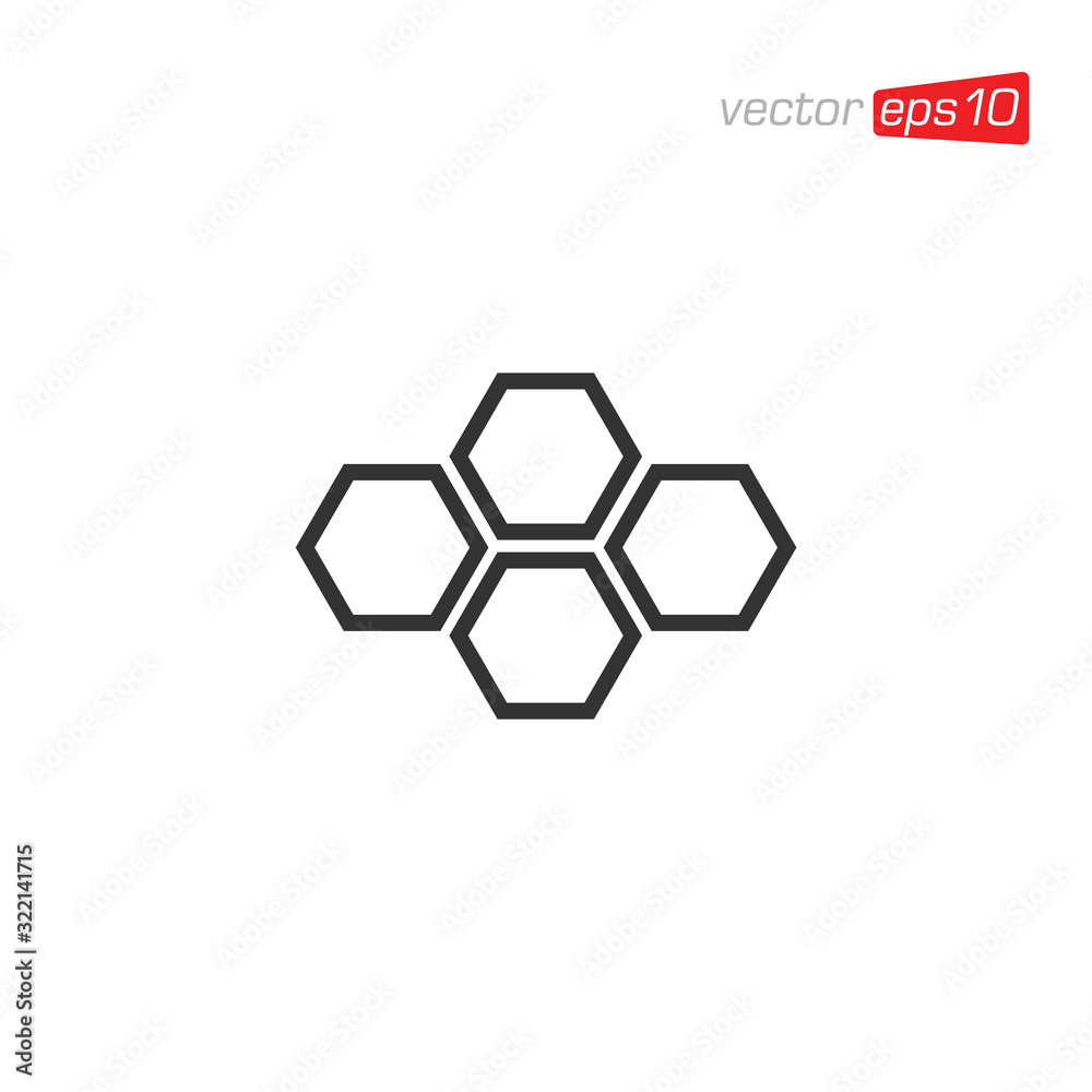 Honeycomb Icon Design Vector Template Honeycomb Icon Design Vector Template