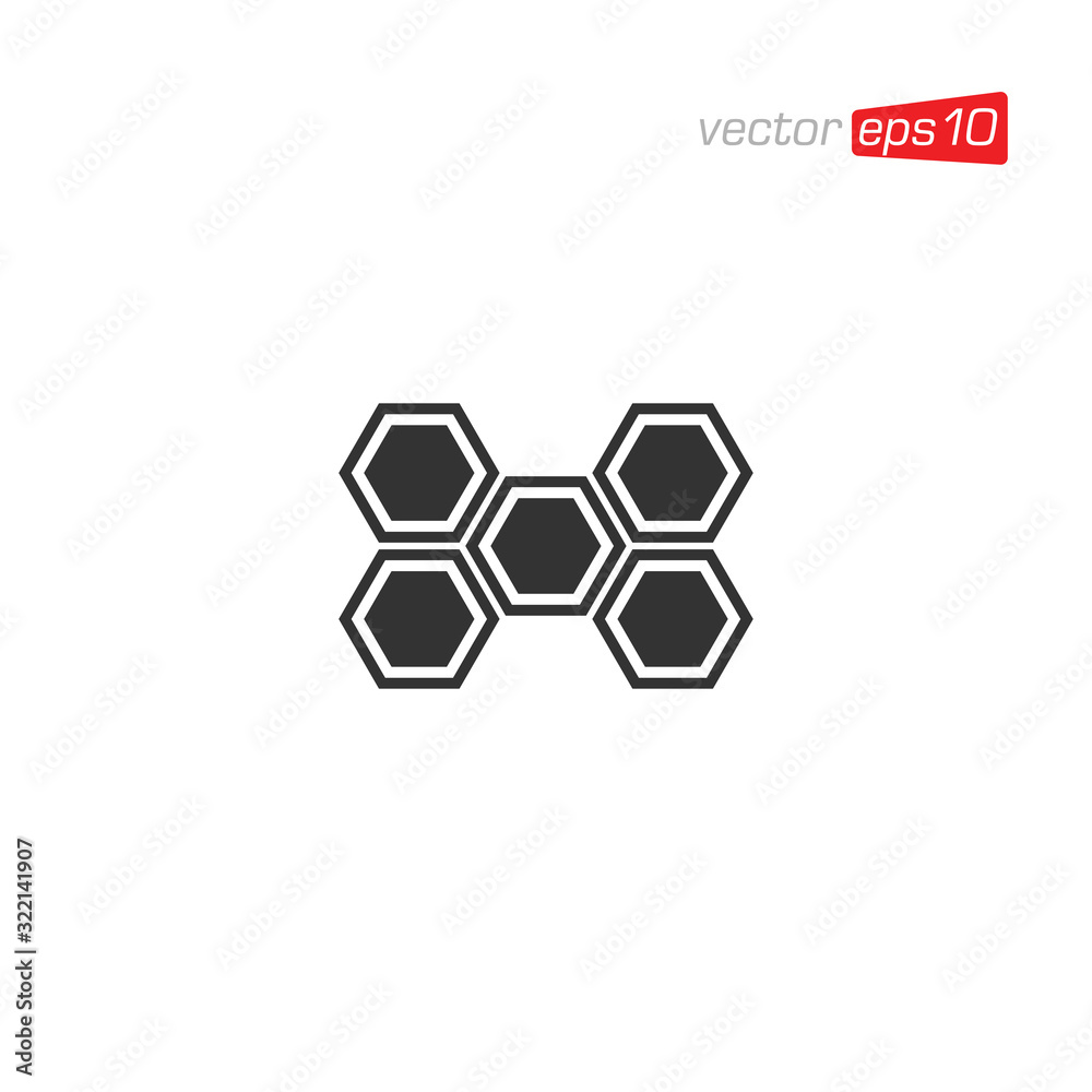 Honeycomb Icon Design Vector Template Honeycomb Icon Design Vector Template