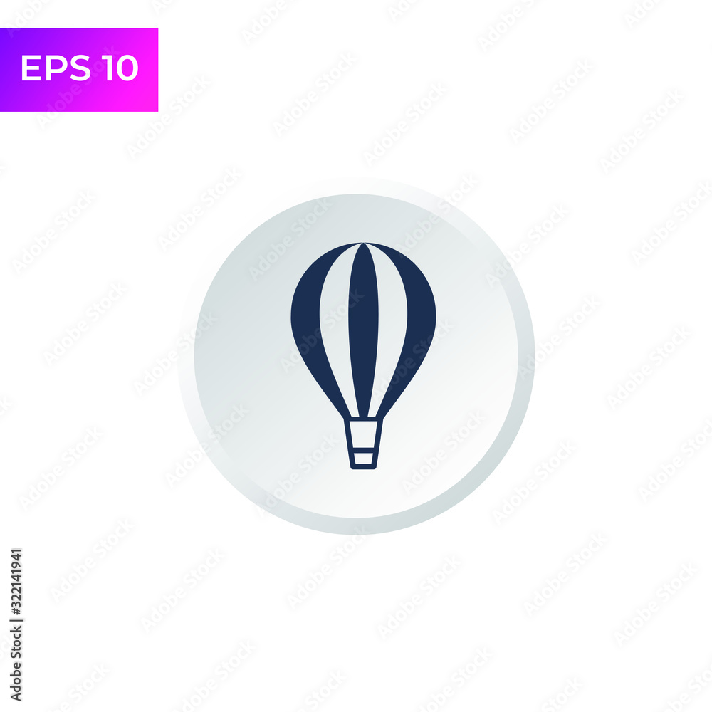 Hot Air Balloon icon template color editable. Air Balloon symbol logo vector sign isolated on white background illustration for graphic and web design. Hot Air Balloon icon template color editable. Air Balloon symbol logo vector sign isolated on white background illustration for graphic and web design.