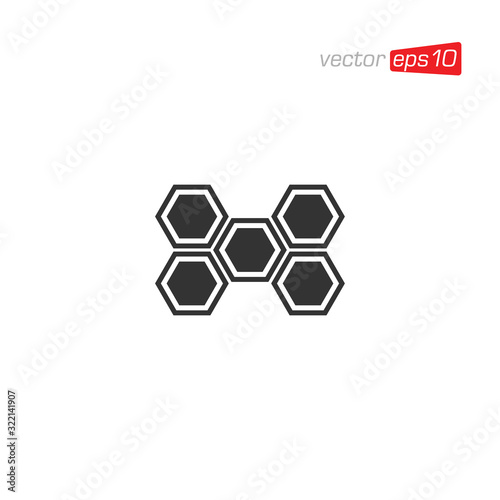 Honeycomb Icon Design Vector Template