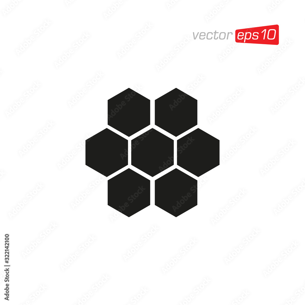 Honeycomb Icon Design Vector Template Honeycomb Icon Design Vector Template