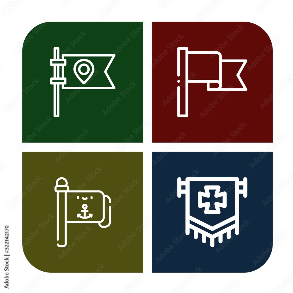 Set of rectangular icons Set of rectangular icons