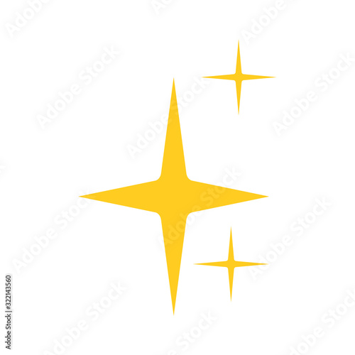 Yellow sparkle decoration stars twinkle shine
