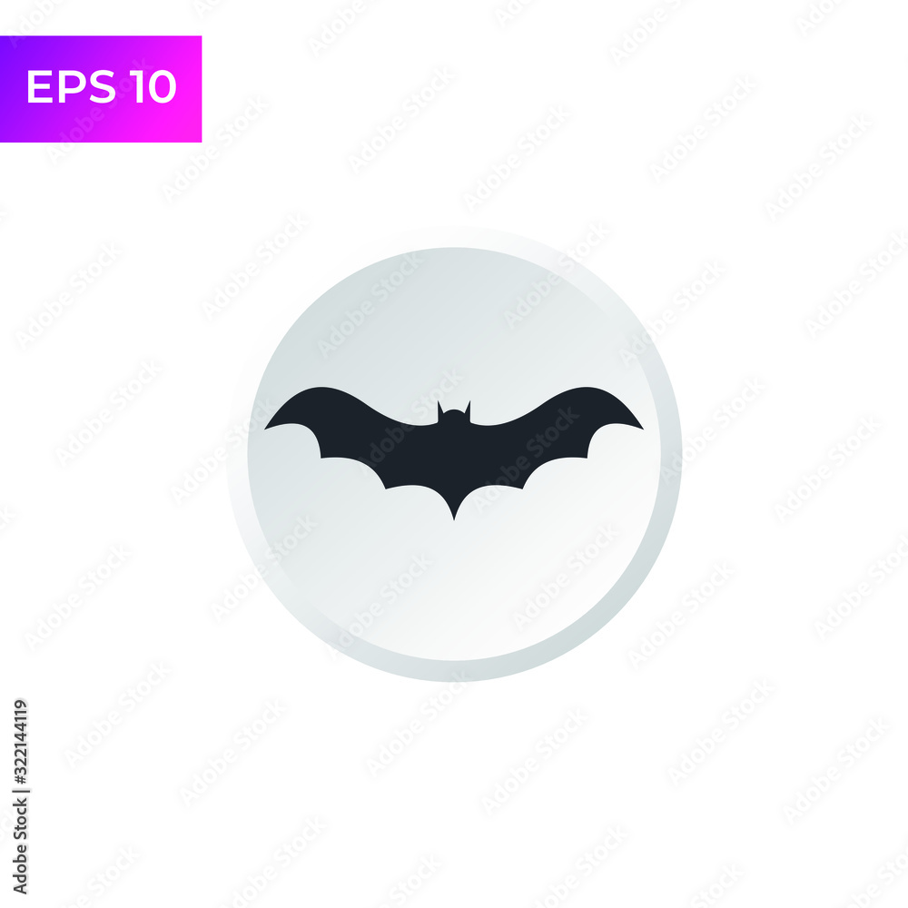 Halloween black bat icon template color editable. Flying Bats Halloween symbol logo vector sign isolated on white background illustration for graphic and web design. Halloween black bat icon template color editable. Flying Bats Halloween symbol logo vector sign isolated on white background illustration for graphic and web design.
