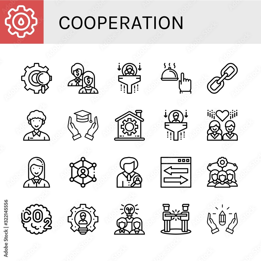 cooperation icon set cooperation icon set