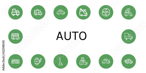 auto simple icons set
