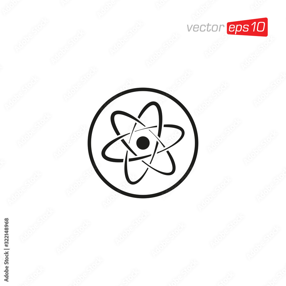 Naklejka Atom Technology Icon Logo Vector