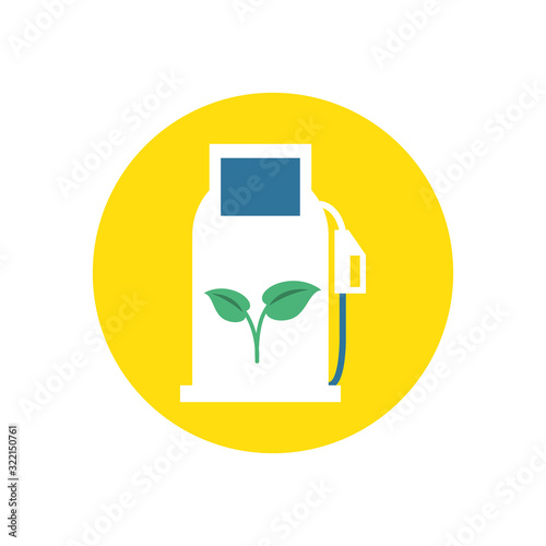 station service ecology isolated icon