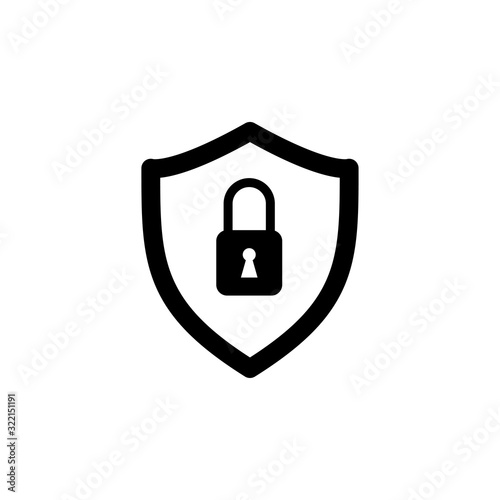 shield and padlock icon design vector logo template EPS 10