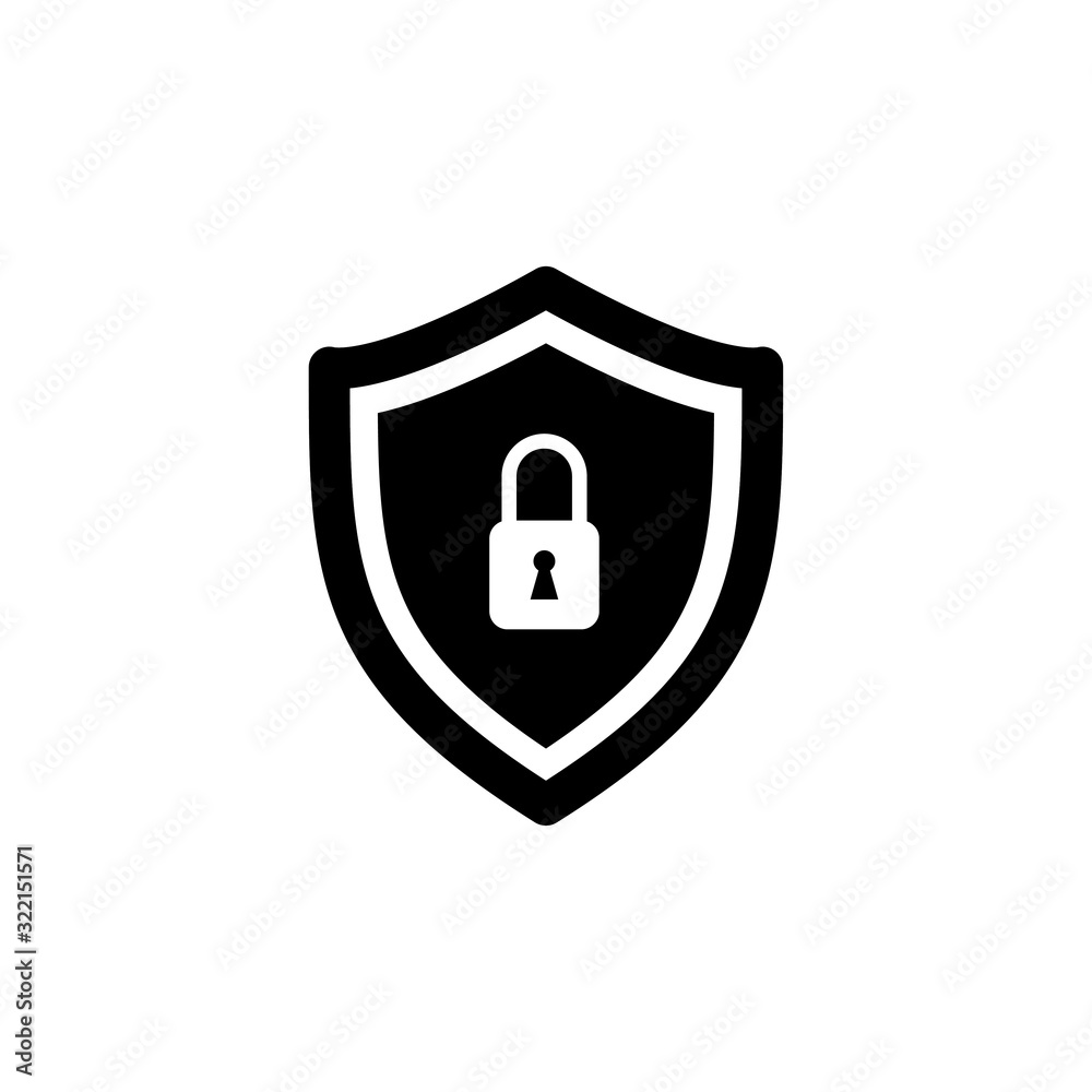 shield and padlock icon design vector logo template EPS 10 shield and padlock icon design vector logo template EPS 10