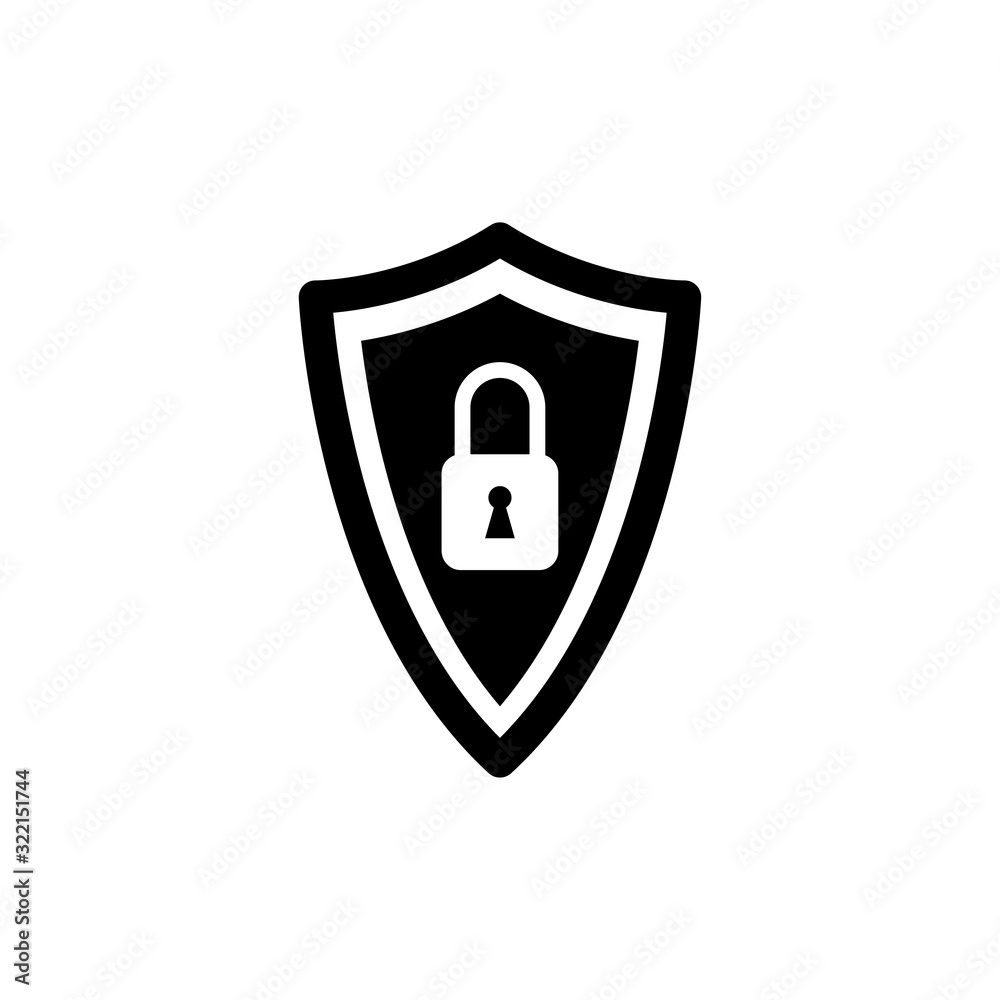 shield and padlock icon design vector logo template EPS 10 shield and padlock icon design vector logo template EPS 10