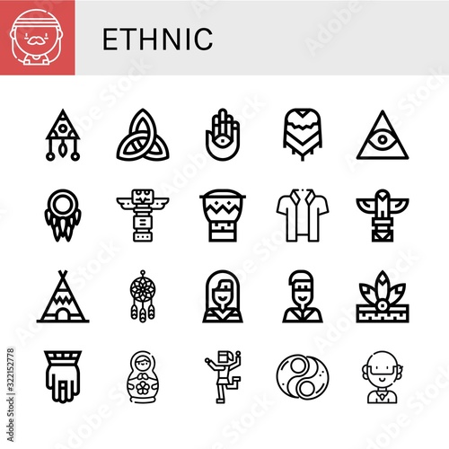 ethnic icon set