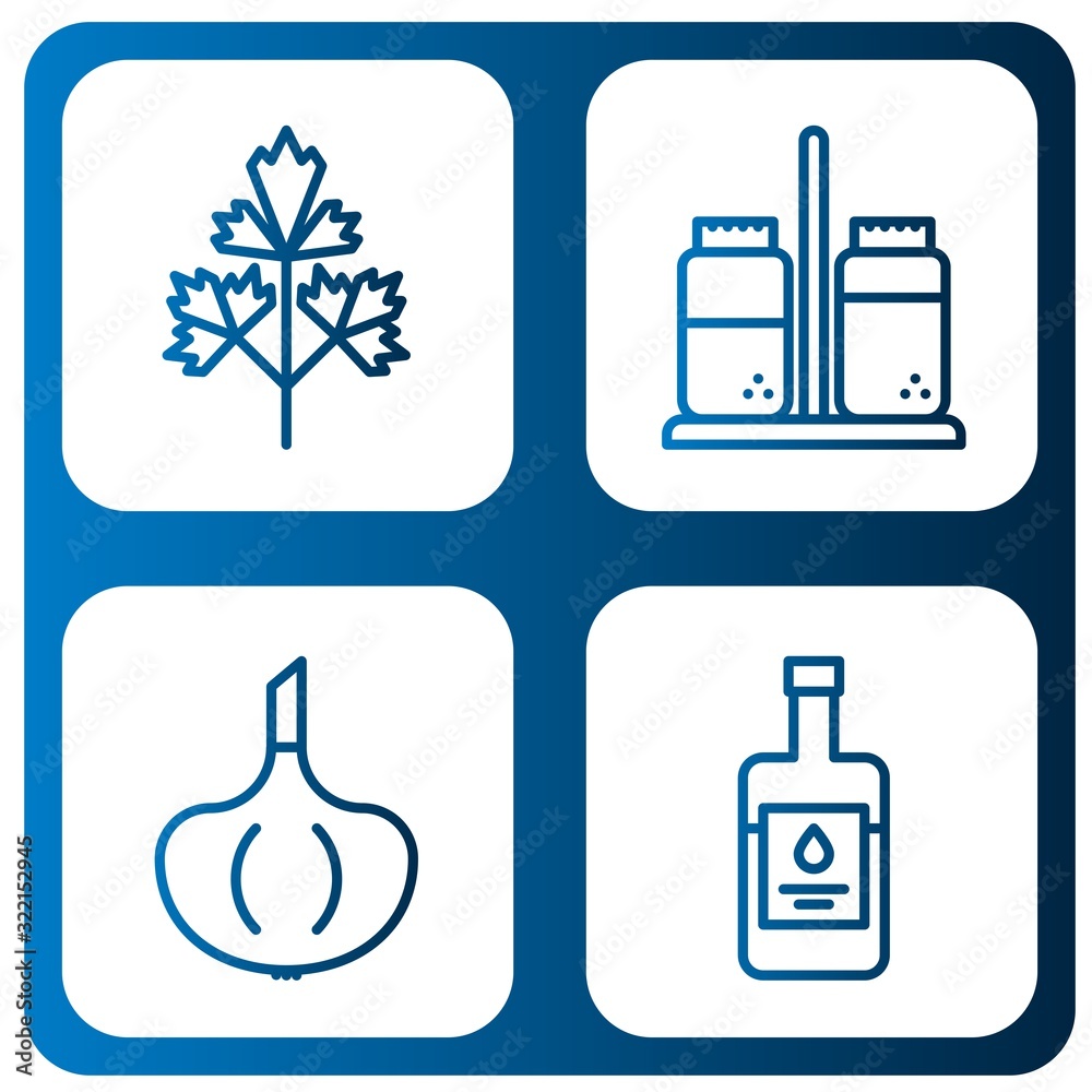 condiment icon set
