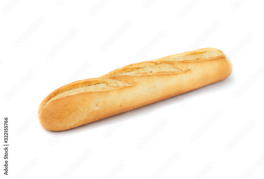Freshly baked baguette isolated on white background. Freshly baked baguette isolated on white background.