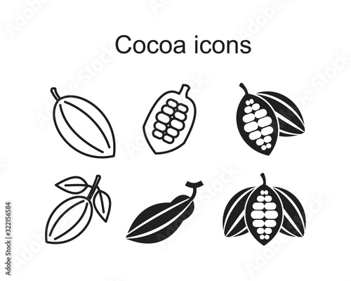 Cocoa Icon template black color editable. Cocoa Icon symbol Flat vector illustration for graphic and web design.
