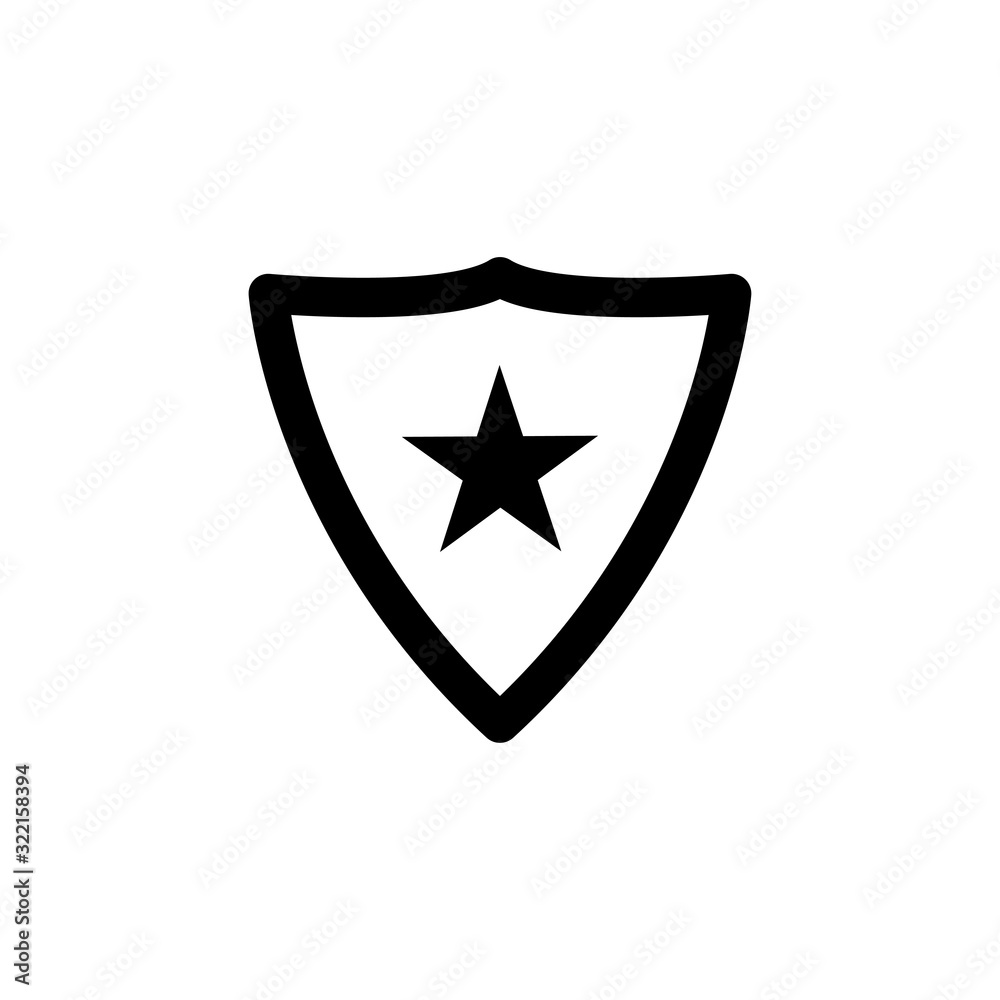 shield and star icon design vector logo template EPS 10 shield and star icon design vector logo template EPS 10