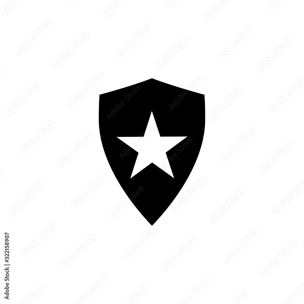 shield and star icon design vector logo template EPS 10 shield and star icon design vector logo template EPS 10
