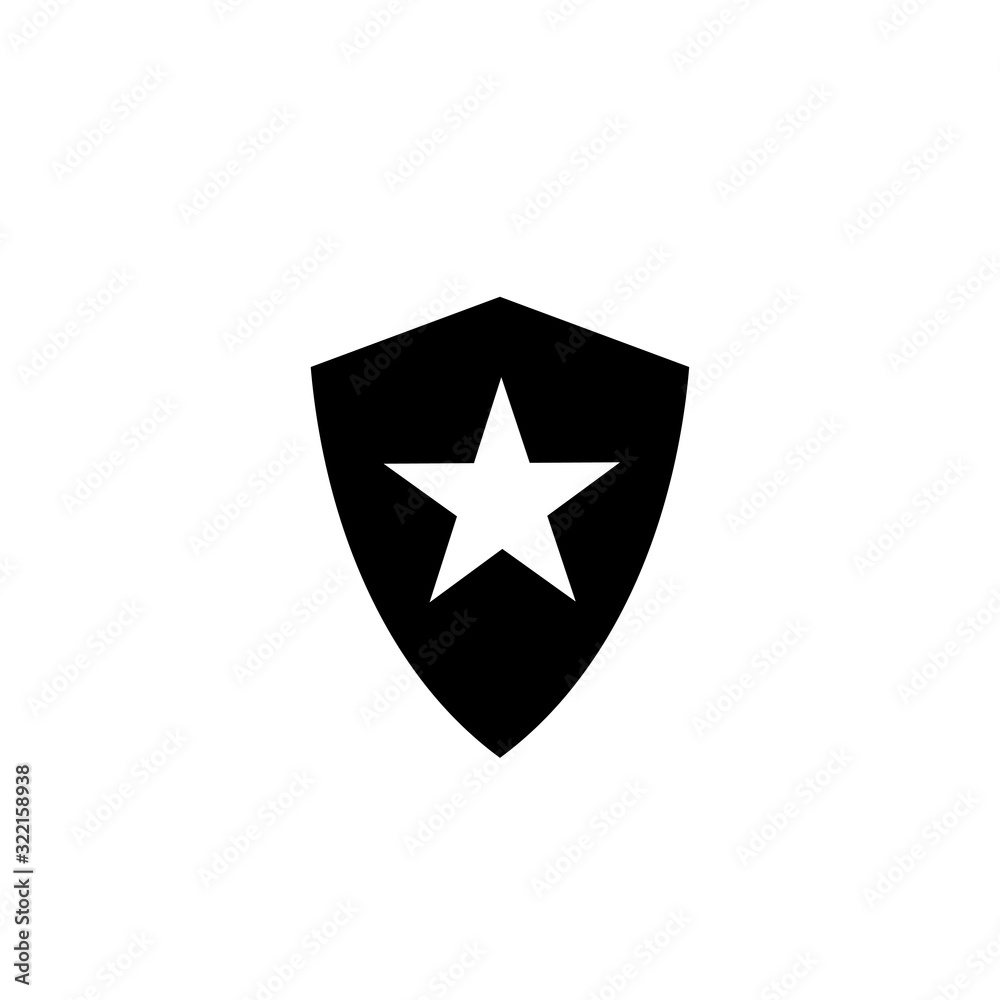 shield and star icon design vector logo template EPS 10 shield and star icon design vector logo template EPS 10