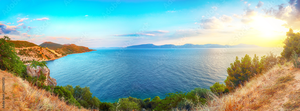 Amazing Coastline Of Makarska Riviera During Clear Summer Day - obrazy, fototapety, plakaty 