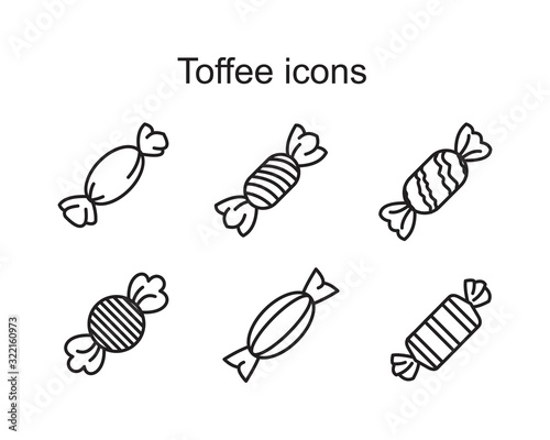Toffee Icon template black color editable. Toffee Icon symbol Flat vector illustration for graphic and web design.