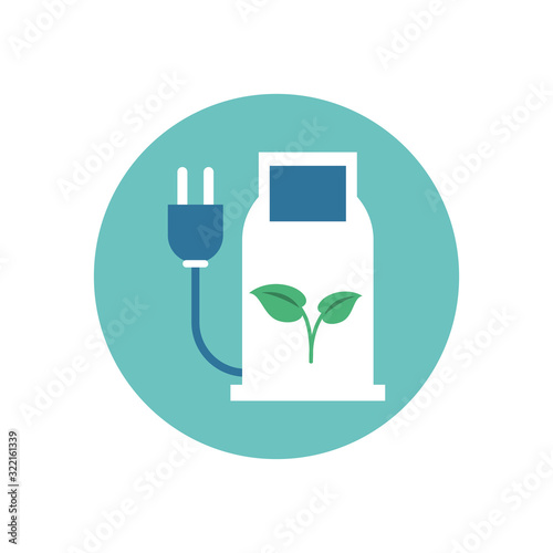 station service ecology isolated icon